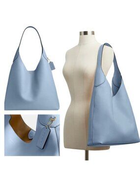 AUTHENTIC COACH LARGE BROOKLYN 39 IN BLUEBELL HOBO HANDBAG